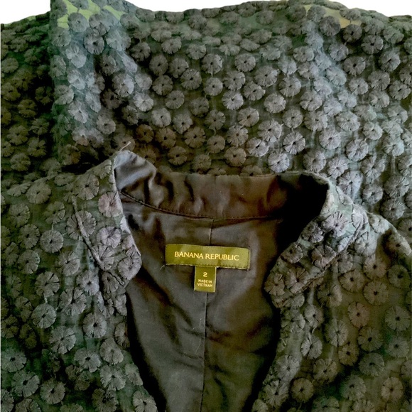 BANANA REPUBLIC Navy blue Embroidered/Knit  Size 2 - Picture 6 of 7